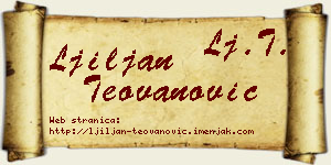 Ljiljan Teovanović vizit kartica